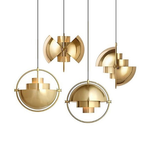 

28 cm Globe Design Pendant Light LED Geometric Shapes Island Design Metal Artistic Style Metal Antique Brass Electroplated Artistic Nordic Style 110-240 V