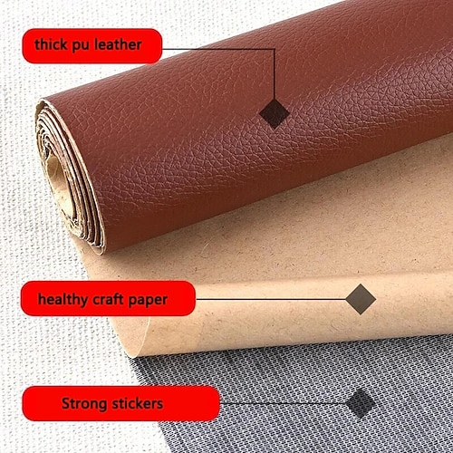 50X137CM DIY Self Adhesive Leather Self-Adhesive Fix Patch Sofa Repair Subsidies PU Fabric Stickers PU Leather Patches 1PCS