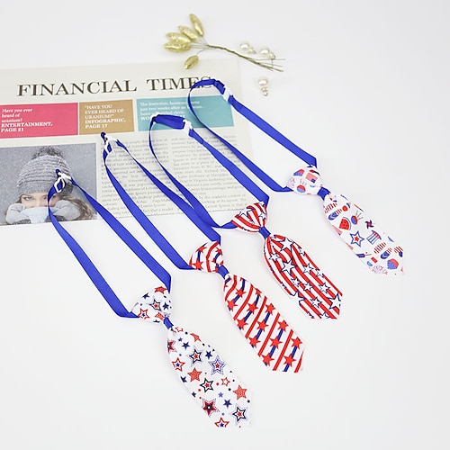 

American National Day Pet Dress Up Tie Cat and Dog Party Decoration Tie Independence Day Pet Tie