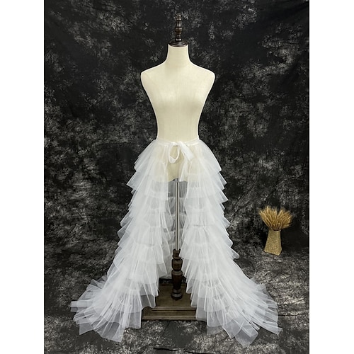 

Wedding / Engagement Slips Tulle Floor-length Wedding / Bridal with Cascading Ruffles