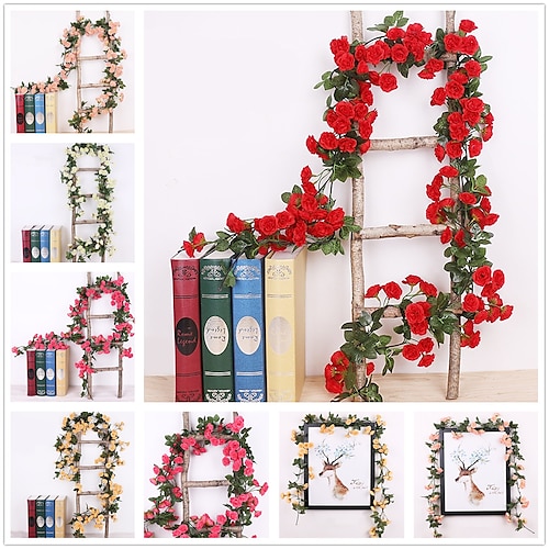 

Artificial Flower Plastic Traditional Vine Wall Flower Vine 1 Bouquet 180cm/71""