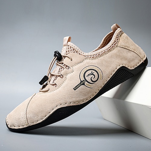 

Per uomo Scarpe da ginnastica Mocassino Taglie forti Informale Esterno Giornaliero Pelle di maiale Nero Beige Grigio Estate Primavera