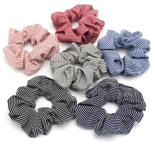 

6pcs Women's Girls' Hair Ties Hair Tie For Creative Classic Fabric 1 2 3