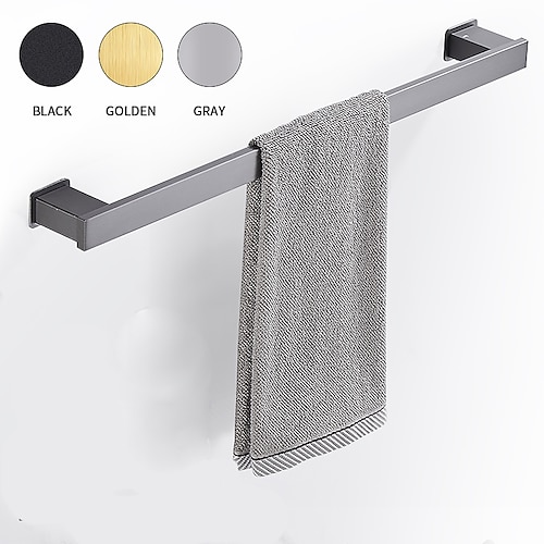 

Bathroom Towel Bar New Design Contemporary Aluminum Material Bathroom Single Towel Rod Wall Mounted 60cm(23.6in)