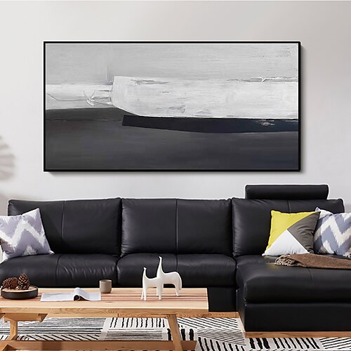 

Oil Painting Hand Painted Horizontal Abstract Modern Rolled Canvas (No Frame)