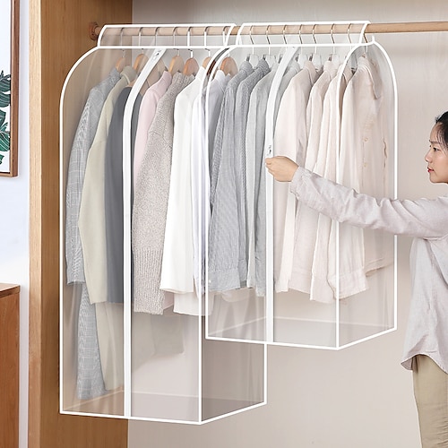 

3d молния пылезащитный чехол для одежды прозрачный полупрозрачный шкаф для хранения одежды шкаф для костюмов вешалки для шкафа чехол для одежды пылесборник подвесной органайзер