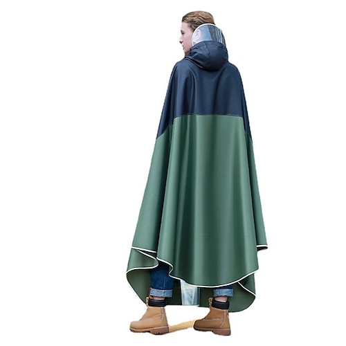 

poncho de lluvia impermeable ligero reutilizable senderismo chaqueta con capucha para actividades al aire libre