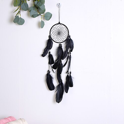 

Indian Dream Catcher Pendant Black Wind Chime Birthday Gift Room Decoration Wall Decoration Pendant