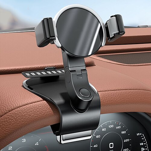 

Multifunctional Car Steering Wheel Phone Holder Stand Mobile Phone Mount Bracket 360 Sun Visor Mirror Dashboard Mount GPS Stand