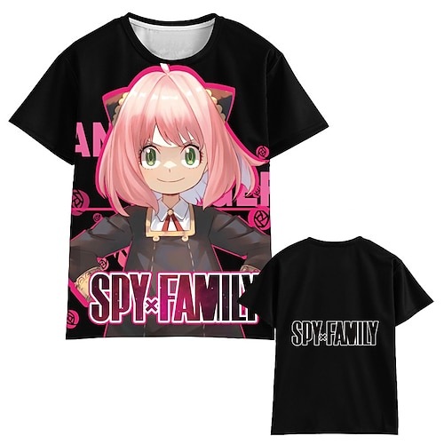 

Spy x Family Spion familie Din forfalsker T-skjorte Anime Tegneserie Animé Harajuku Graphic Kawaii T-Trøye Til Herre Dame Unisex Voksne 3D-utskrift 100% Polyester