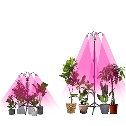 

3/4 Heads LED Clip Grow Light Height Adjustment Full Spectrum Phyto Lamp USB for Plants Indoor office Seedlings Flower Fitolamp Lights with Flexible Gooseneck & Timer Setting 5 Dimmable Levels