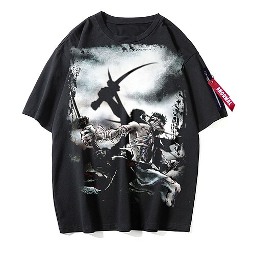 

Inspired by One Piece Monkey D. Luffy Cosplay Costume T-shirt Polyester / Cotton Blend Pattern Harajuku Graphic Kawaii T-shirt For Men's / Women's / Couple's
