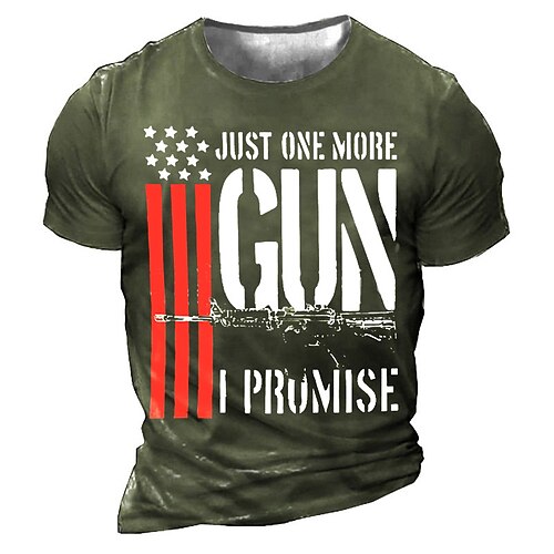 

Men's Unisex T shirt Tee 3D Print Graphic Prints Letter Crew Neck Street Daily Print Short Sleeve Tops Casual Designer Big and Tall Sports Black Army Green Khaki