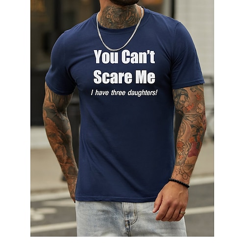 

Men's T shirt Tee Letter Round Neck Blue Army Green Khaki Light gray Light Blue Casual Short Sleeve Print Clothing Apparel Simple Esencial / Summer / Summer