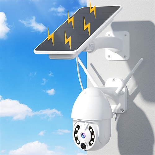 

Solar IP Camera 2MP PTZ dome WIFI Waterproof Remote Access Night Vision Outdoor Support Monitor