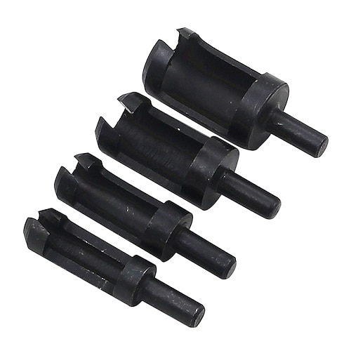 

4pcs 6.3mm Black Round Shank Carbon Steel Wood Plug Cutter 6-8-13-16mm Woodworker Wood Drilling Plug Hole Cutters Drill Bit