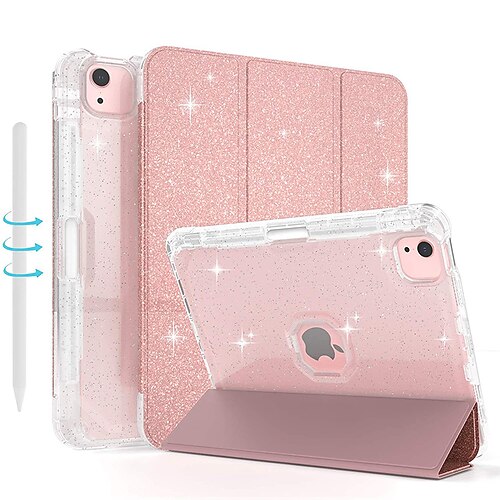 

Tablet Case Cover For Apple iPad Air 5th iPad 10.2'' 9th 8th 7th iPad Pro 12.9'' 5th iPad mini 6th iPad Pro 11'' 3rd Pencil Holder with Stand Flip Transparent Solid Colored TPU Silica Gel PU Leather