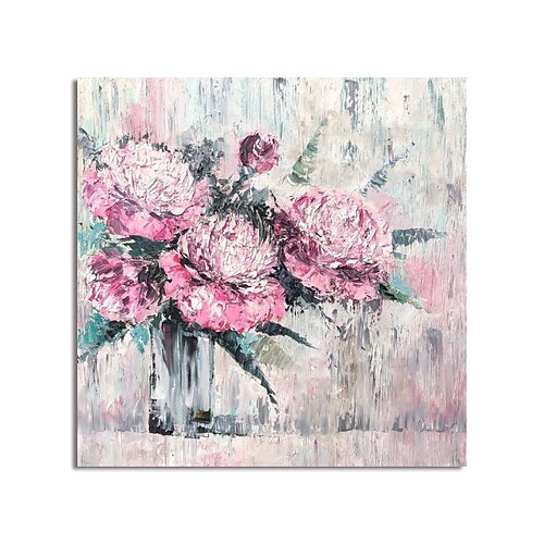 

Oil Painting Handmade Hand Painted Wall Art Abstract Flowers Canvas Painting Home Decoration Decor Stretched Frame Ready to Hang