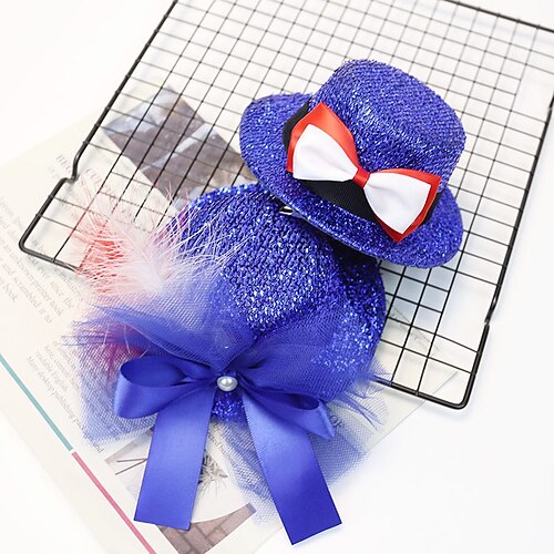 

Independence Day Party Supplies Top Hat Hairpin Large Feather Hair Accessories