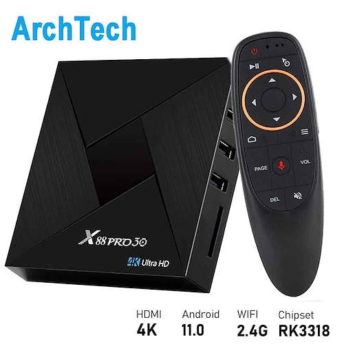 

X88 PRO 30 Smart 4K TV Box Android 11 8GB 64GB 128GB 2022 New TV Box 2.4G 5G Wifi 8K Voice Youtube Google Play Set Top Box