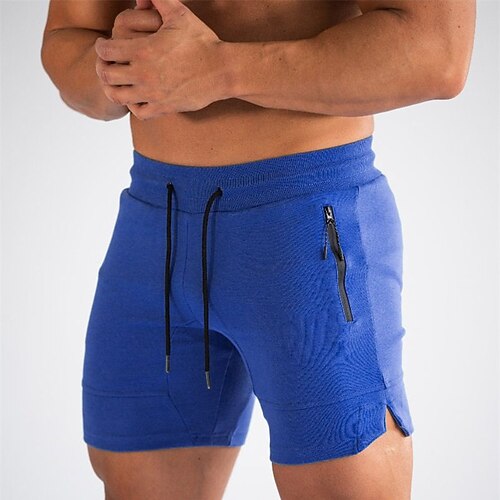 

Men's Active Shorts Workout Shorts Running Shorts Casual Shorts Pocket Drawstring Elastic Waist Solid Color Breathable Quick Dry Short Sports Outdoor Casual Daily Casual / Sporty Black Army Green
