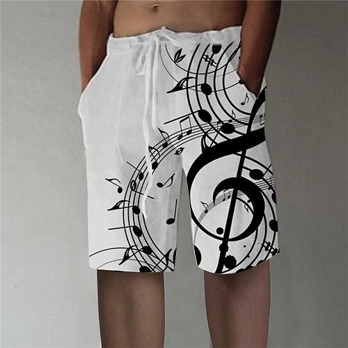 

Hombre Pantalón corto Pantalones cortos de verano Pantalones cortos de playa Cintura elástica Pierna recta Estampado Estampados Firmar Comodidad Transpirable Corto Deporte Diario Mezcla de Algodón