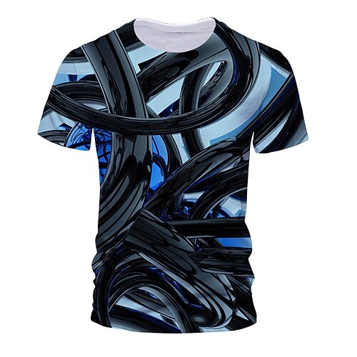 

Men's Unisex T shirt 3D Print Graphic Prints Technology Crew Neck Street Daily Print Short Sleeve Tops Casual Designer Big and Tall Sports Green Blue Purple
