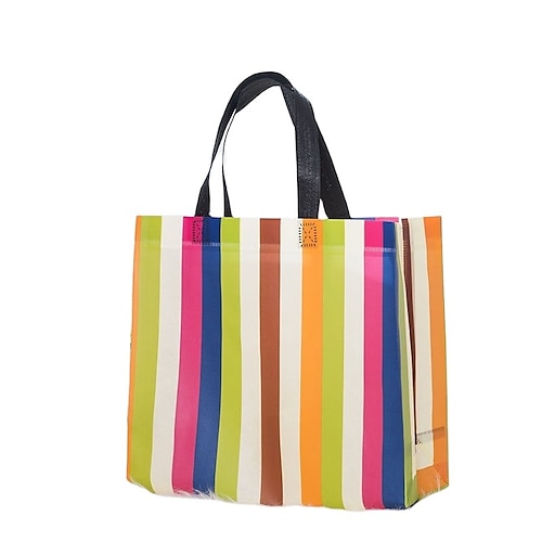 

Reusable Grocery Bag, Non-woven Tote Shopping Bag with Handle, Rainbow Bridesmaid Gift Bags, Foldable Present Gift Bag for Wedding, Party, Event, Birthday