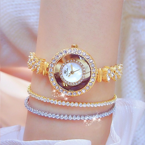 

Quartz Watch for Women Analog Quartz Stylish Glitter Luxury Sparkle Creative Stainless Steel Stainless Steel Creative / One Year