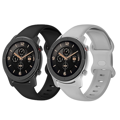 

2 PCS Smart Watch Band for Samsung Galaxy Gear S3 Classic LTE Watch 42mm Watch 46mm Watch 3 41mm Watch 3 45mm 20mm 22mm Silicone Smartwatch Strap Adjustable Shockproof Breathable Sport Band
