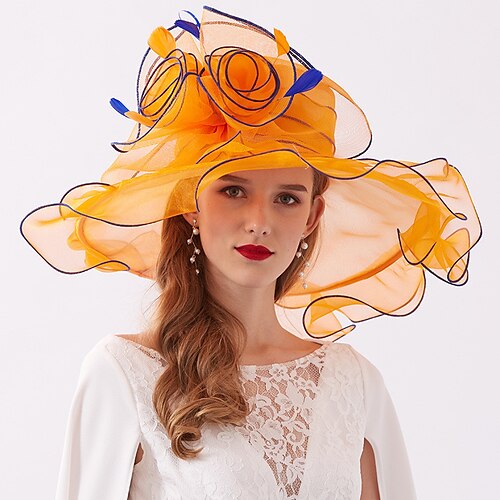 

Femme Chapeau Chapeau de seau Vert Noir Bleu roi Soirée Extérieur Quotidien Floral Floral Coupe Vent Confort Mode