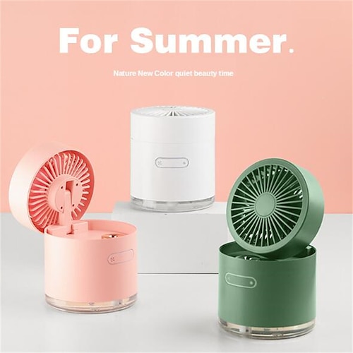 

WT-D22 Humidifier Fan Portable Quiet Operation 2000mAh Battery Strong Airflow 3 Speed USB Charging Electric Fan