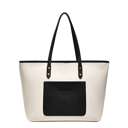 

Women's Sling Bags Tote Shoulder Bag PU Leather Buttons Zipper Solid Color Daily Outdoor Green White Black Blue