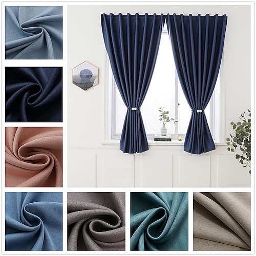 Punch Free Velcro Blackout Curtain for Living Room Bedroom Window Curtain  Easy Install Drapes Blinds Kitchen Window(Width*height) 2024 - $20.99