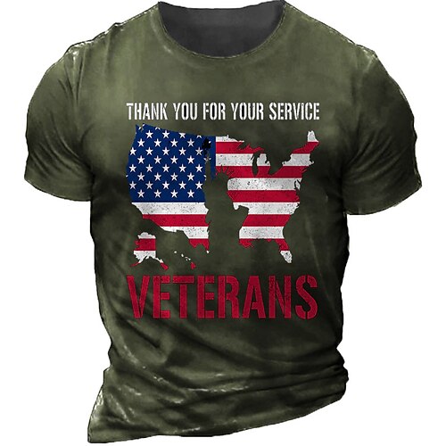 

Men's Unisex T shirt 3D Print Graphic Prints National Flag Crew Neck Street Daily Print Short Sleeve Tops Casual Designer Big and Tall Sports Black Army Green Navy Blue