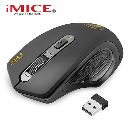 

iMICE G-1800 USB Wireless Mouse 2000DPI Adjustable USB 3.0 Receiver Optical Computer Mouse 2.4GHz Ergonomic Mice for Laptop Gaming PC Desktop