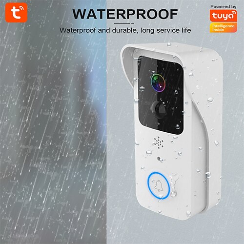 

2022 Tuya Video Doorbell 5G/2.4G Dual WiFi Outdoor Door bell Waterproof IP65 Battery Camera