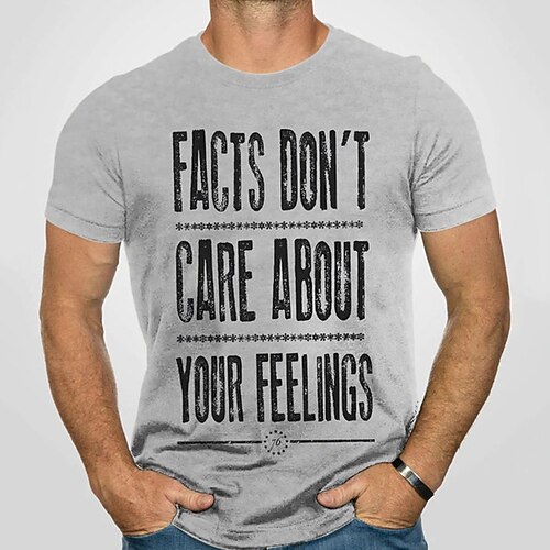 

Men's Unisex T shirt 3D Print Graphic Prints Letter Crew Neck Street Daily Print Short Sleeve Tops Casual Designer Big and Tall Sports Gray