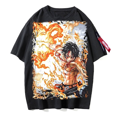 

Inspired by One Piece Monkey D. Luffy Cosplay Costume T-shirt Polyester / Cotton Blend Pattern Harajuku Graphic Kawaii T-shirt For Men's / Women's / Couple's