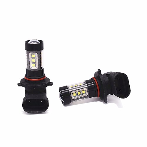 

OTOLAMPARA 2PCS HB4 9006 Fog Lights 16SMD 80W 2400LM 6000K White Car Driving Running Lamp Spot Lens Lighting Pattern