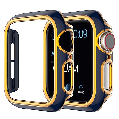 

2 Pack Watch Case with Screen Protector Compatible with Apple iWatch Series 7 / SE / 6/5/4/3/2/1 Scratch Resistant Ultra-thin All Around Protective Tempered Glass / Hard PC Watch Cover