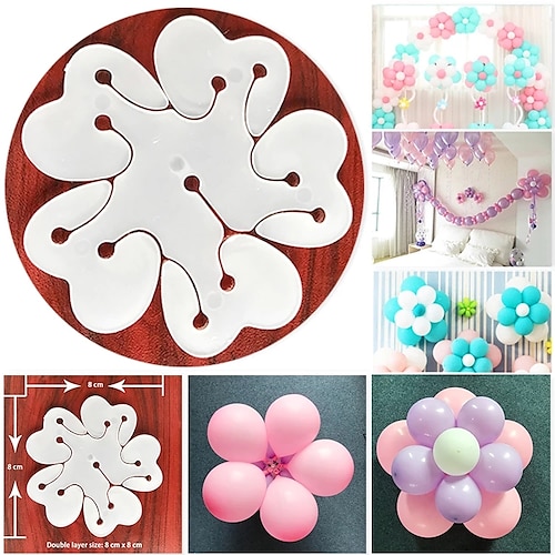 15 peças acessórios de decoração de balões de flores clipe de ameixa clipe de plástico de festa de casamento de aniversário prático balão globos