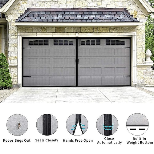 

Easy To Install 4x2m Garage Anti-mosquito Door Net Pet And Kid Friendly