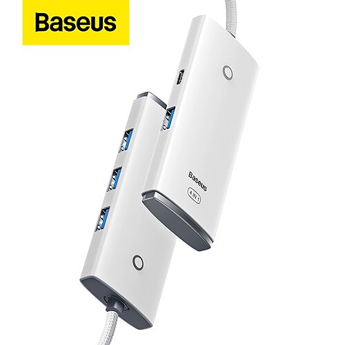 

Baseus Lite Series 4-Port USB-A HUB Adapter (USB-A to USB 3.04) 1m White