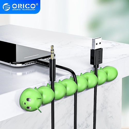 

ORICO 7 port Cable Organizer For Mobile Phone Cable Earphone USB Charging Cable Winder Management Mouse Wire Holder Silico