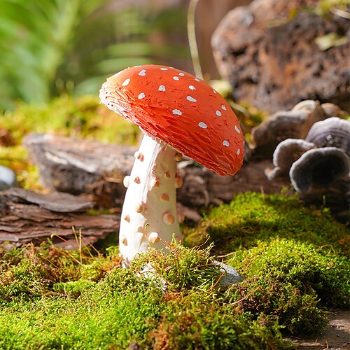 

Mushrooms Decorative Objects Resin Modern Contemporary for Home Decoration Gifts 1pc