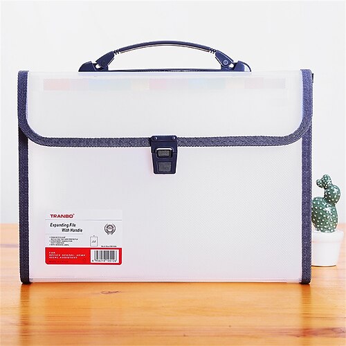 

13 Pockets Accordion File Folders PP Waterproof Multicolor File Organizer A4 Size Receipts Documents