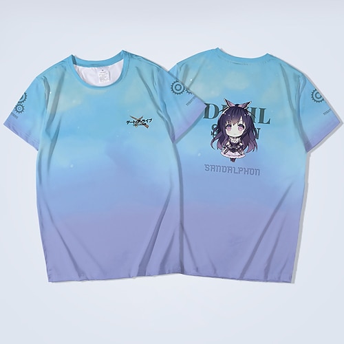 

Inspired by Date A Live Tohka Yatogami Tokisaki Kurumi T-shirt Cartoon 100% Polyester Anime Harajuku Graphic Kawaii T-shirt For Men's / Women's / Couple's