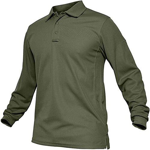 

Men's Combat Shirt Breathable Golf Shirt Quick Dry Casual Work Shirt Casual Military Long Sleeve Tee Tshirt Top Outdoor Lightweight Sweat wicking Sapphire Amy Green Black Hunting Fishing Climbing