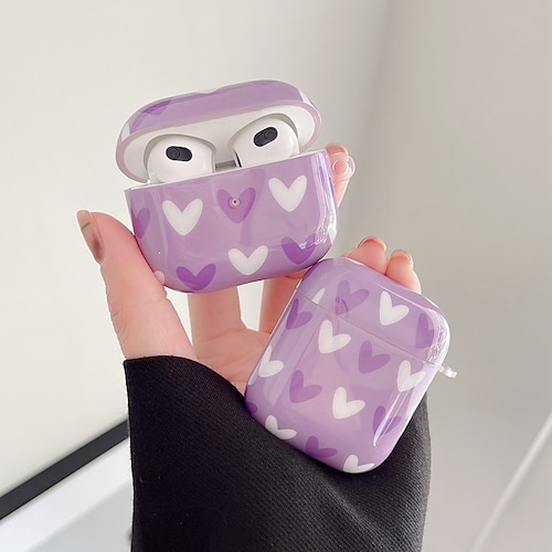 

Case Cover Compatible with AirPods Pro Airpods 1/2 AirPods 3 Dustproof Shockproof Heart Animal TPU Headphone Case